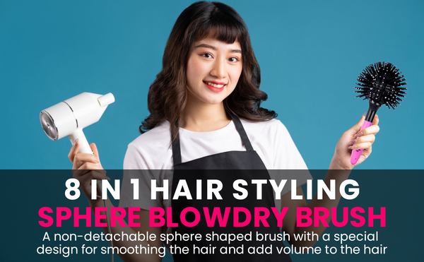 Miss Pouty 360° AmazeBall 8-in-1 Hairbrush – The Ultimate Multi-Function Styling Tool