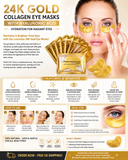 20 Pairs Gold Collagen & Hyaluronic Eye Masks – 24K Hydration for Radiant Eyes | Free UK Delivery