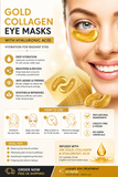 20 Pairs Gold Collagen & Hyaluronic Eye Masks – 24K Hydration for Radiant Eyes | Free UK Delivery