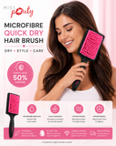 Miss Pouty Large Microfibre Quick Dry Hair Brush – Fast Drying & Scalp Care in One