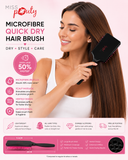 Miss Pouty Large Microfibre Quick Dry Hair Brush – Fast Drying & Scalp Care in One