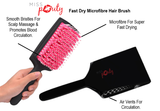 Miss Pouty Large Microfibre Quick Dry Hair Brush – Fast Drying & Scalp Care in One