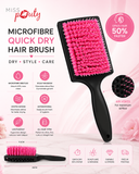 Miss Pouty Large Microfibre Quick Dry Hair Brush – Fast Drying & Scalp Care in One