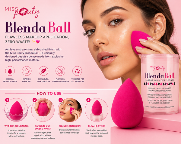 Miss Pouty Blendaball Makeup Applicator Sponge & Zero Waste!