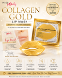 10 Pack 24K Gold Collagen & Hyaluronic Acid Lip Masks – Hydrating, Plumping & Rejuvenating