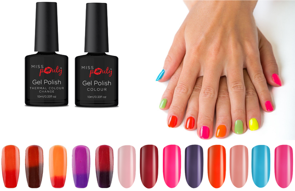 Miss Pouty Nail Polish - 'Gel Polish Colour' & 'Gel Polish Thermal Colour Change'